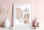 Abstract Female Print | Line Art Wall Art - Larosier Prints