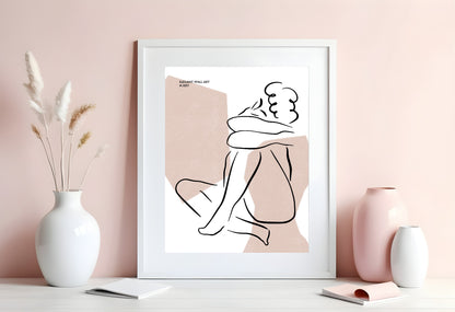 Abstract Female Print | Line Art Wall Art