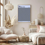 The Warped Mind Print | Optical Illusion Monochrome & Abstract Wall Art - Larosier Prints
