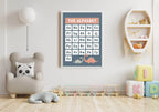 Dinosaur Alphabet Print | Kids Educational Wall Art - Larosier Prints