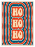 Ho ho ho Print | Retro Christmas Art - Larosier Prints