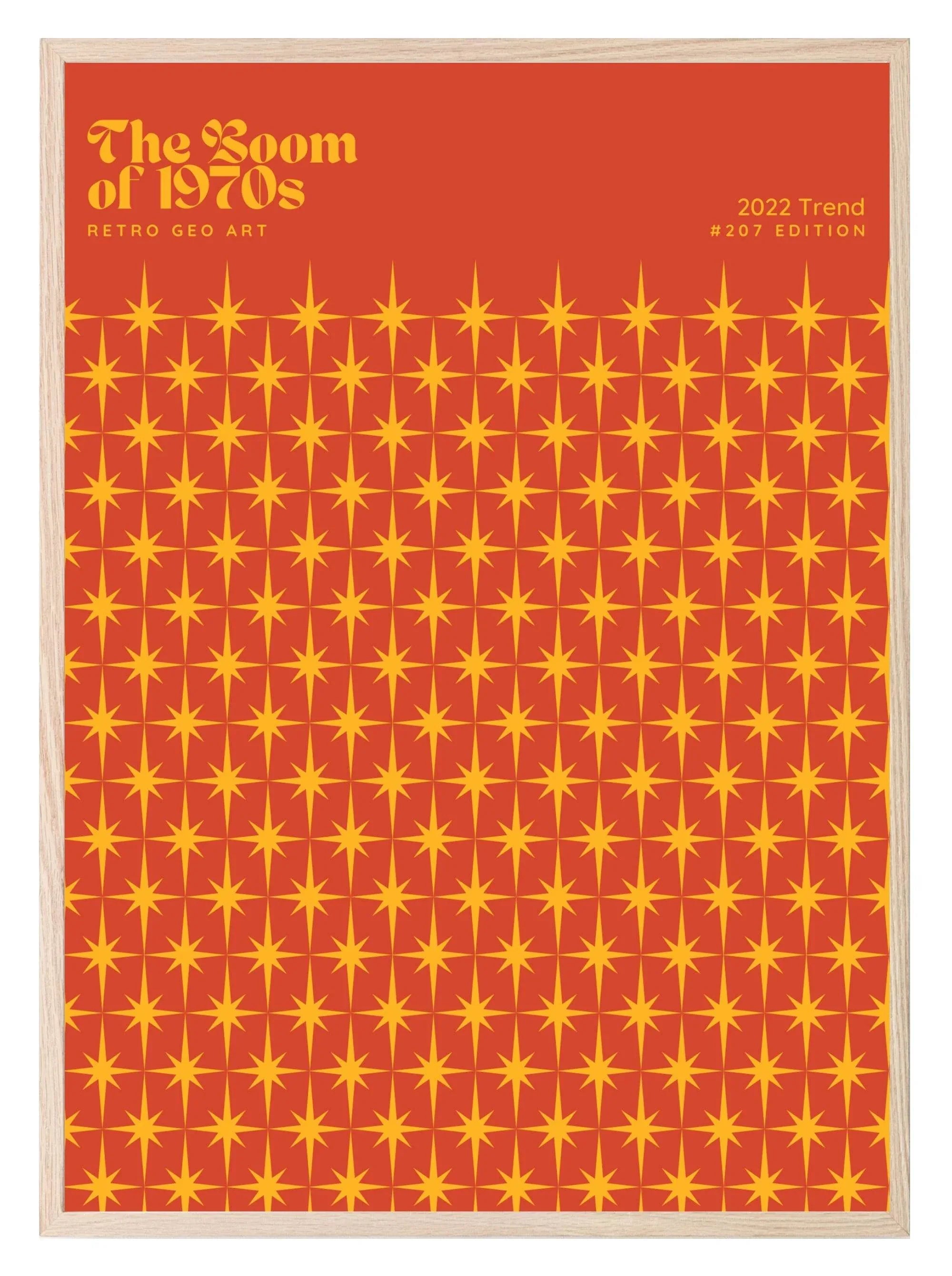 The Boom Of The 1970's Print | Fun Bright Wall Art - Larosier Prints