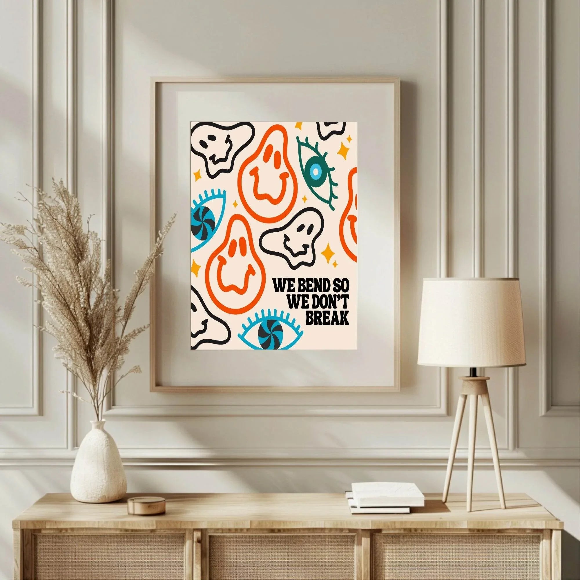 We Bend So We Don't Break Print| Abstract Faces Wall Art - Larosier Prints