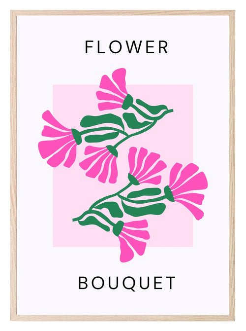 Abstract Flower Bouquet Print | Floral Wall Art - Larosier Prints