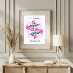 Abstract Flower Bouquet Print | Floral Wall Art - Larosier Prints