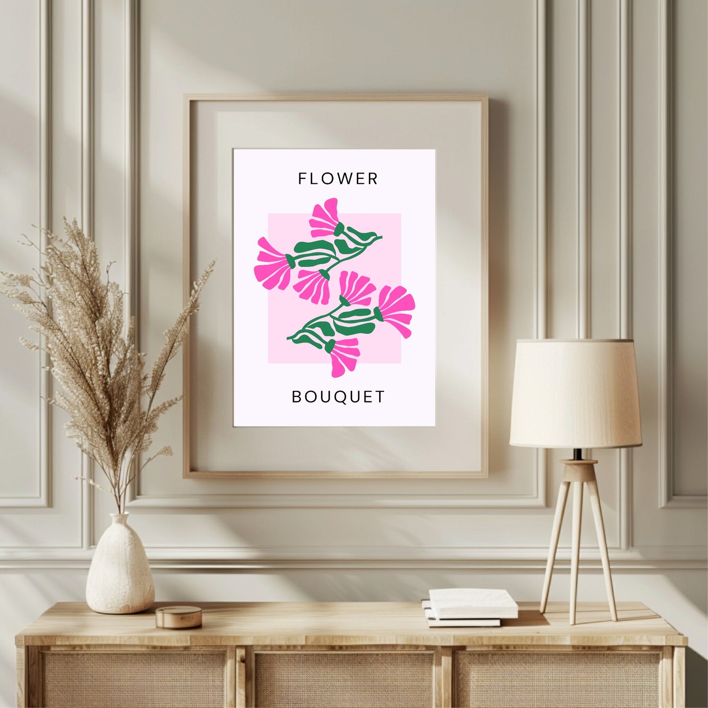 Abstract Flower Bouquet Print | Floral Wall Art