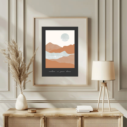 Nature Is Your Home Print | Abstract Landscape Wall Art