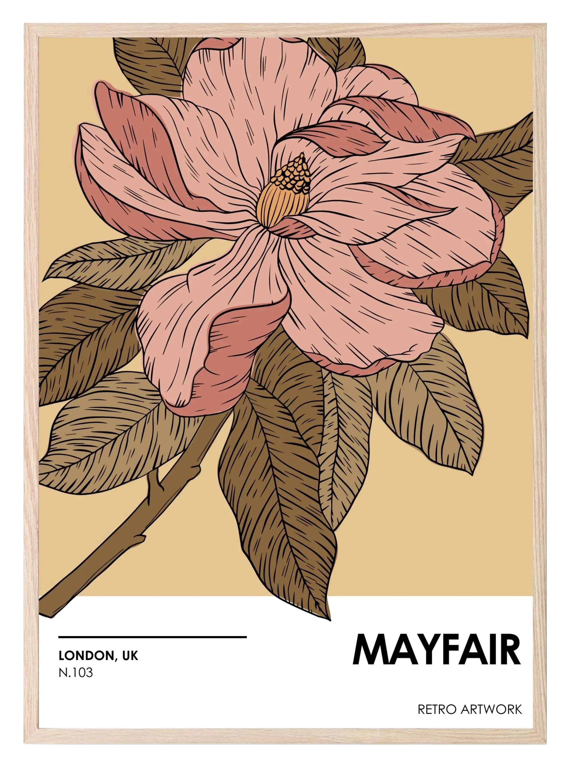 Mayfair London Print | Floral Wall Art - Larosier Prints