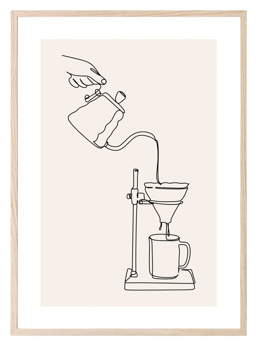 Coffee Percolator Print | Line Drawing Wall Art - Larosier Prints