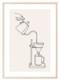 Coffee Percolator Print | Line Drawing Wall Art - Larosier Prints