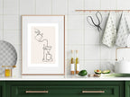 Coffee Percolator Print | Line Drawing Wall Art - Larosier Prints