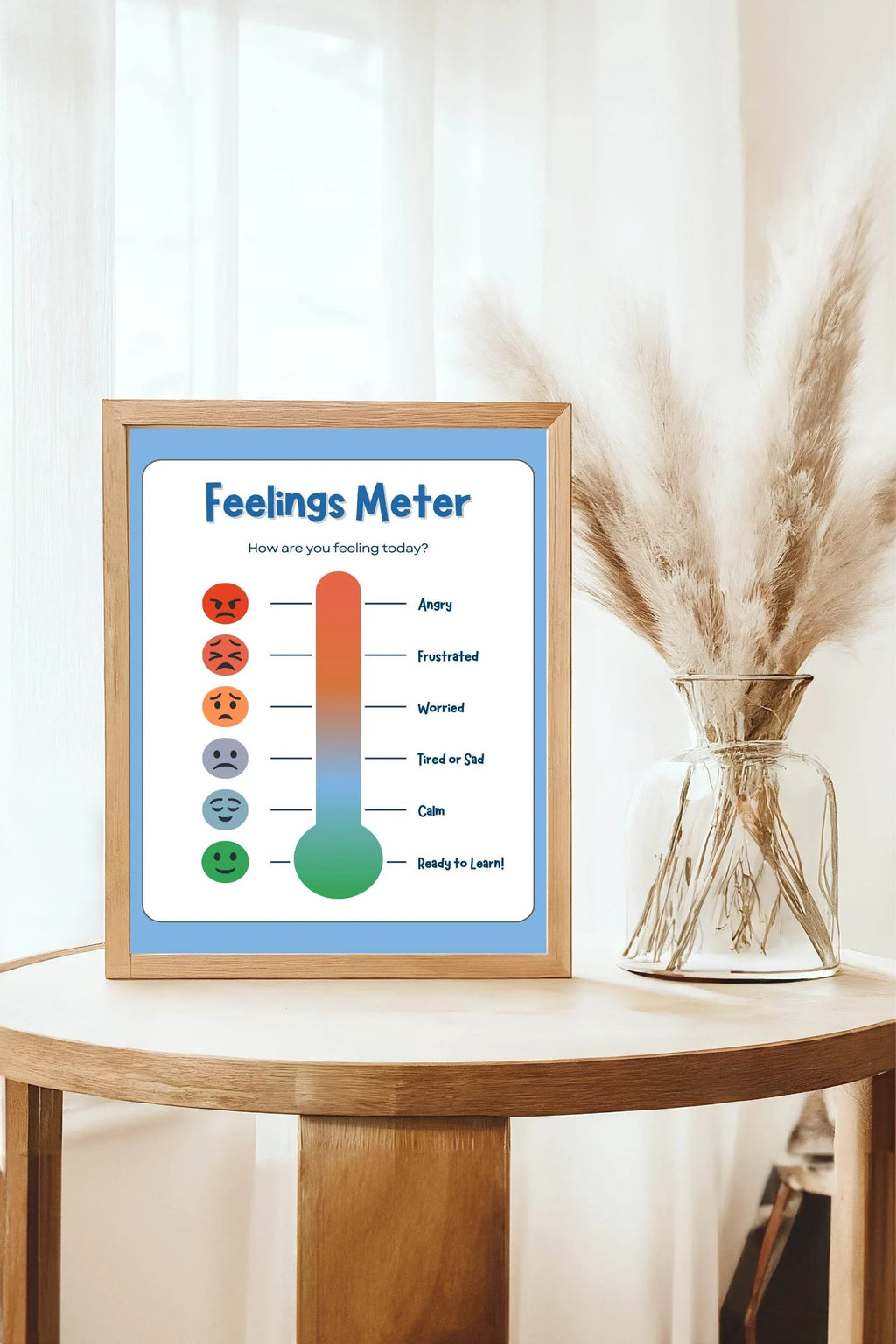 Feelings Meter Print | Teacher Play Room Wall Art Gift - Larosier Prints