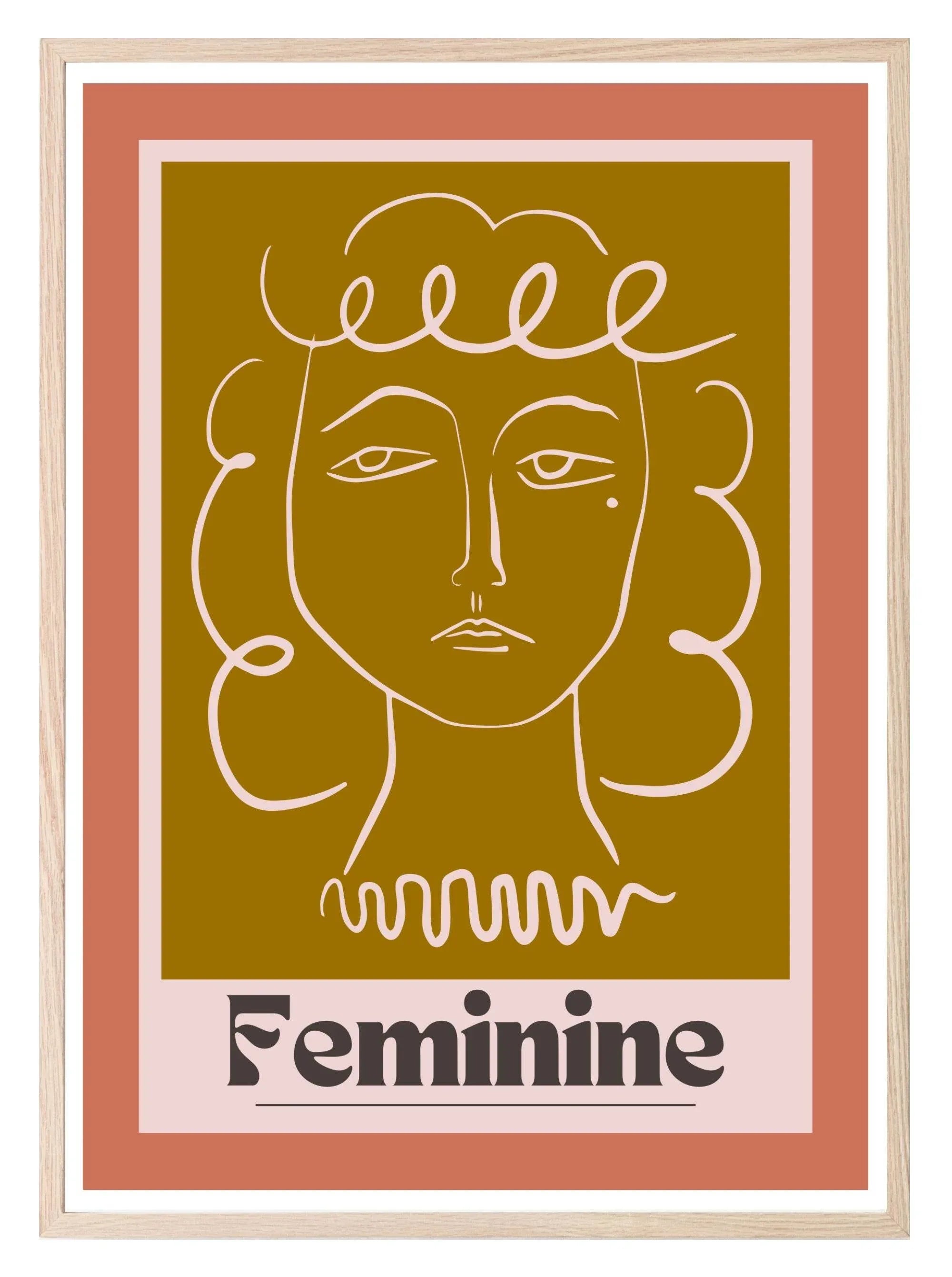 Abstract Female Print | Line Art Wall Art - Larosier Prints