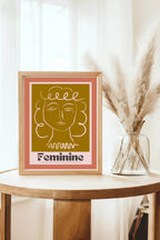Abstract Female Print | Line Art Wall Art - Larosier Prints