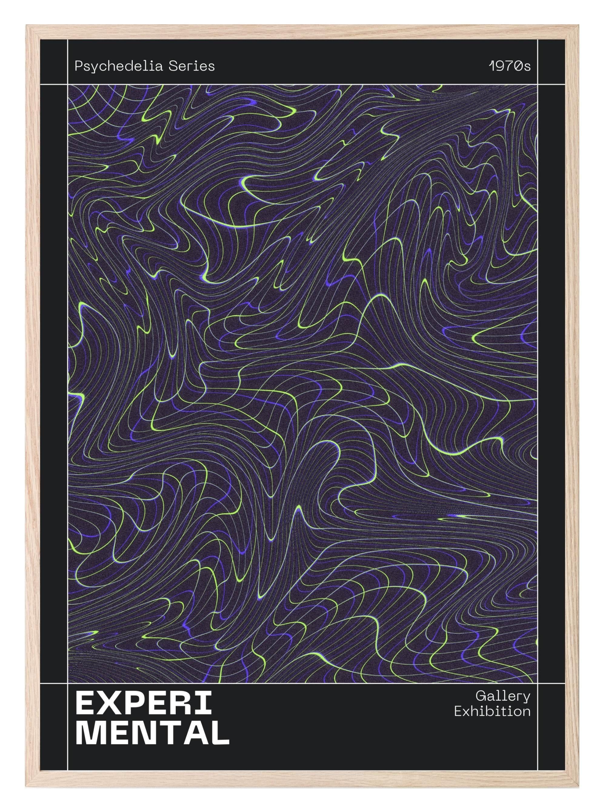 Experimental Print | Psychedelia Series| Retro Wall Art - Larosier Prints