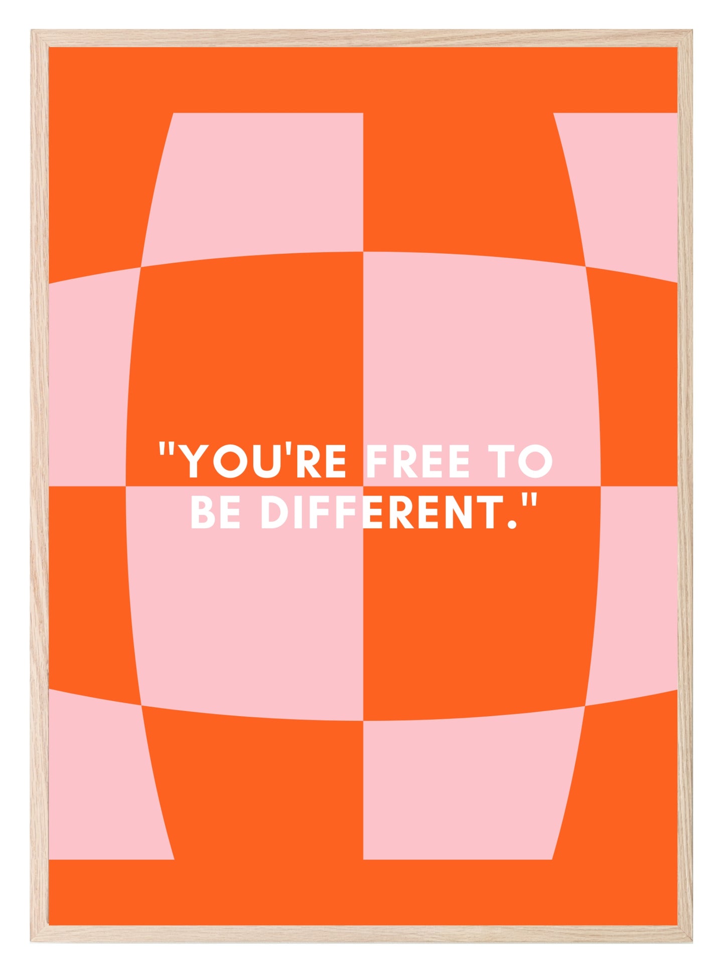 You're Free To Be Different Print | Retro Wall Art