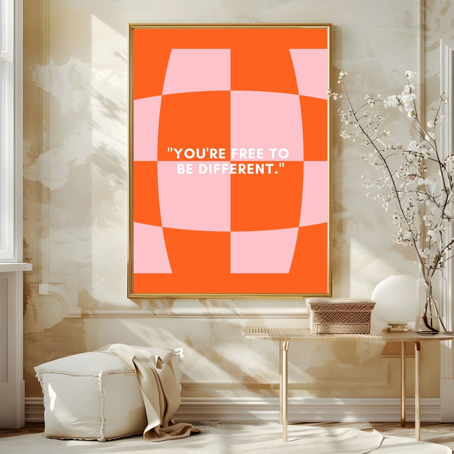 You're Free To Be Different Print | Retro Wall Art