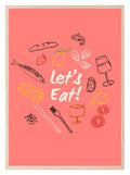 Let's Eat Print | Modern Kitchen Wall Art - Larosier Prints