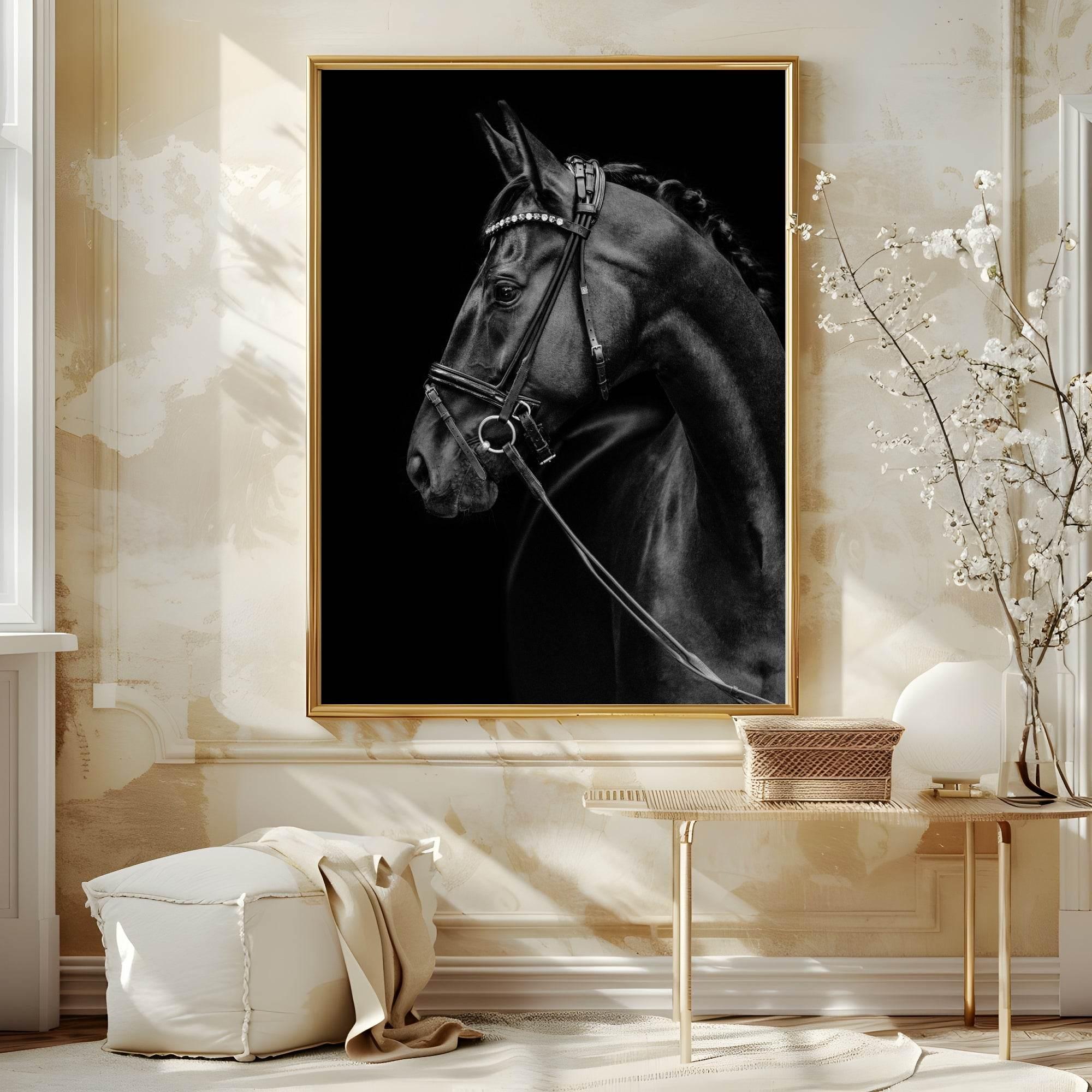 Horse Print | Black beauty Wall Art - Larosier Prints
