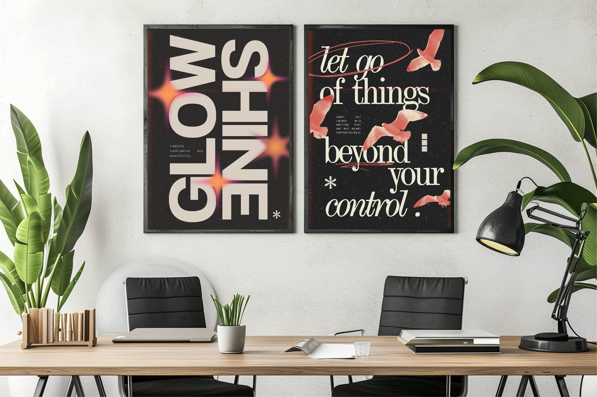 Let Go Of Things Beyond Your Control Print | Inspirational Wall Art - Larosier Prints