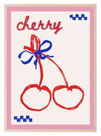Cherry Illustration Print | Fun Wall Art - Larosier Prints