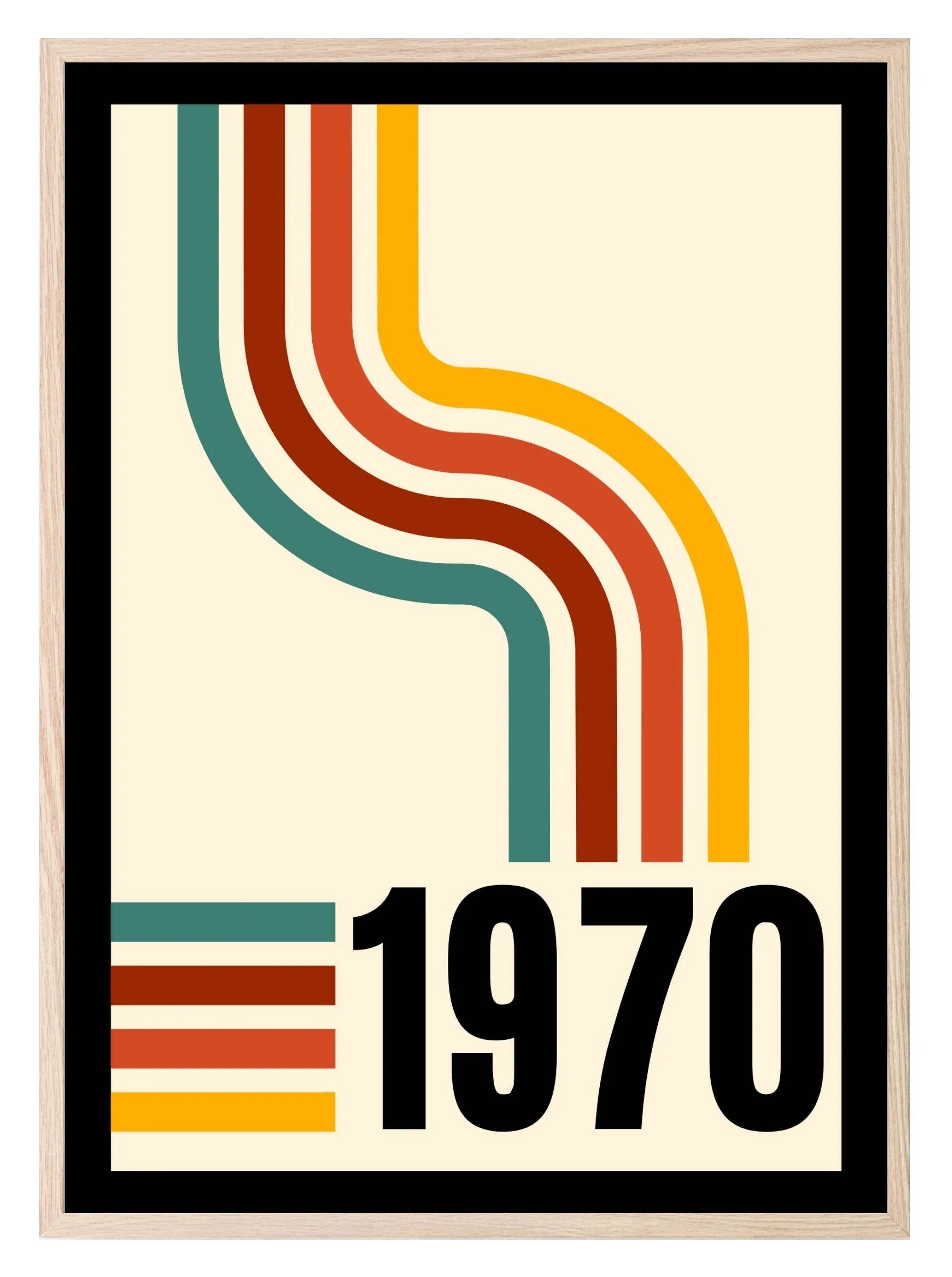 1970 Print | Vintage Rainbow Road Wall Art - Larosier Prints