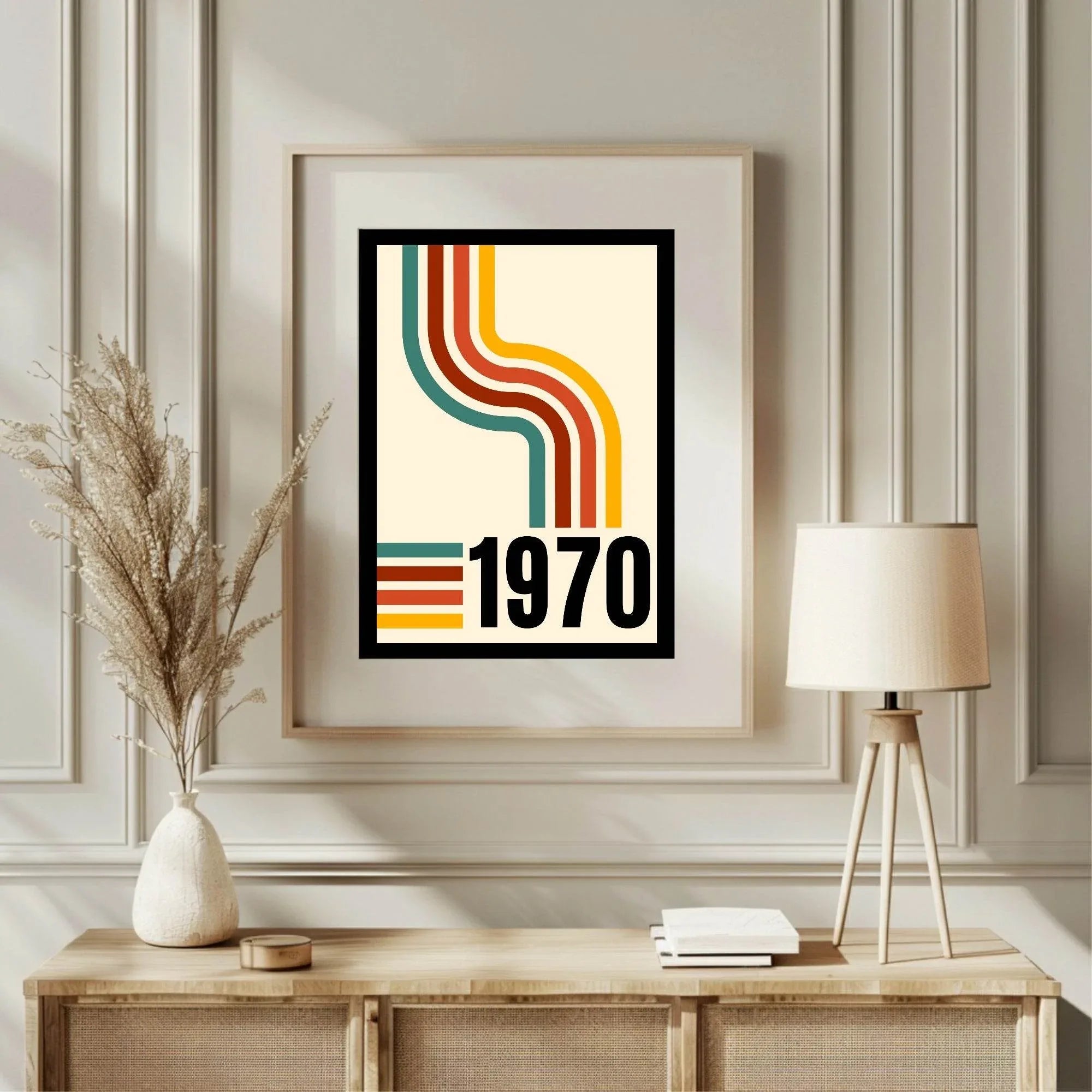 1970 Print | Vintage Rainbow Road Wall Art - Larosier Prints
