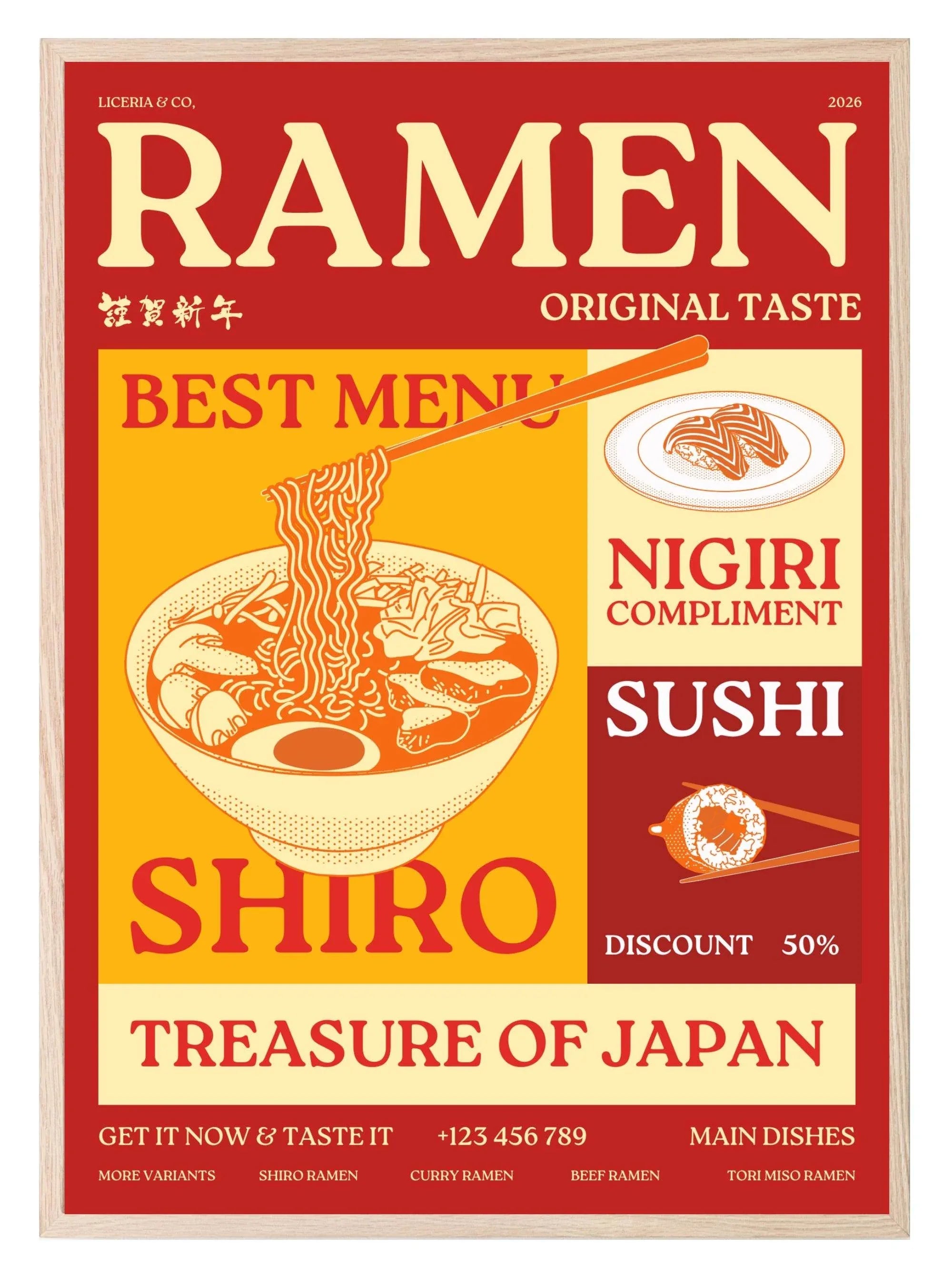 Ramen Print | Kitchen Bar Wall Art - Larosier Prints