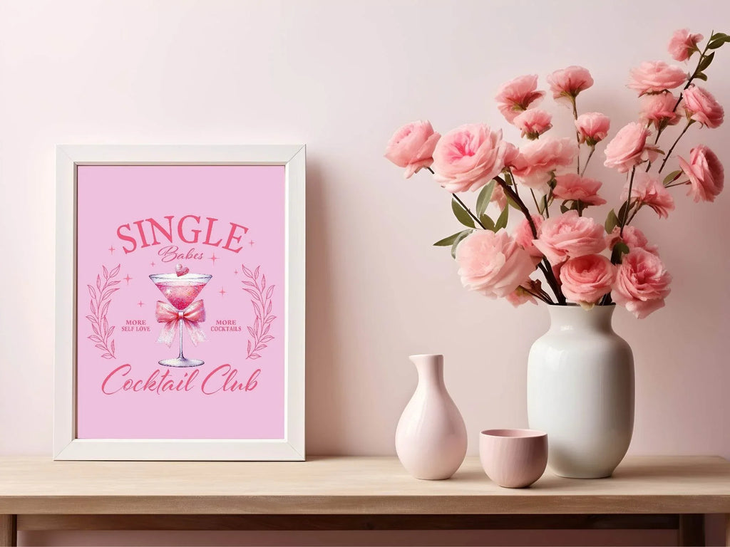 Single Babes Club Print | Girl Power Wall Art - Larosier Prints