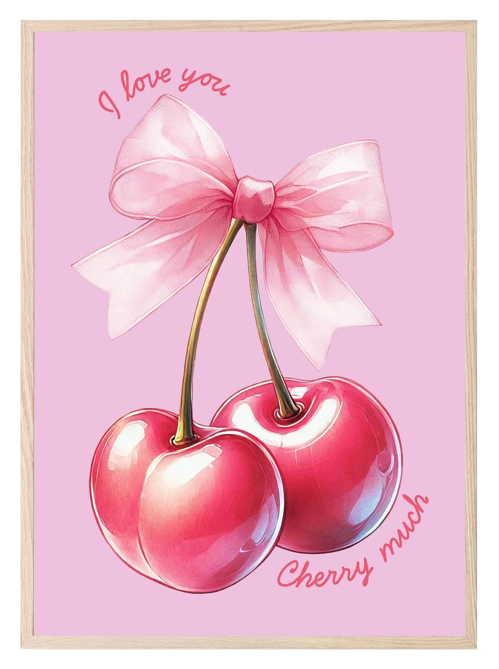I Love You Cherry Much Print | Couple Wall Art - Larosier Prints