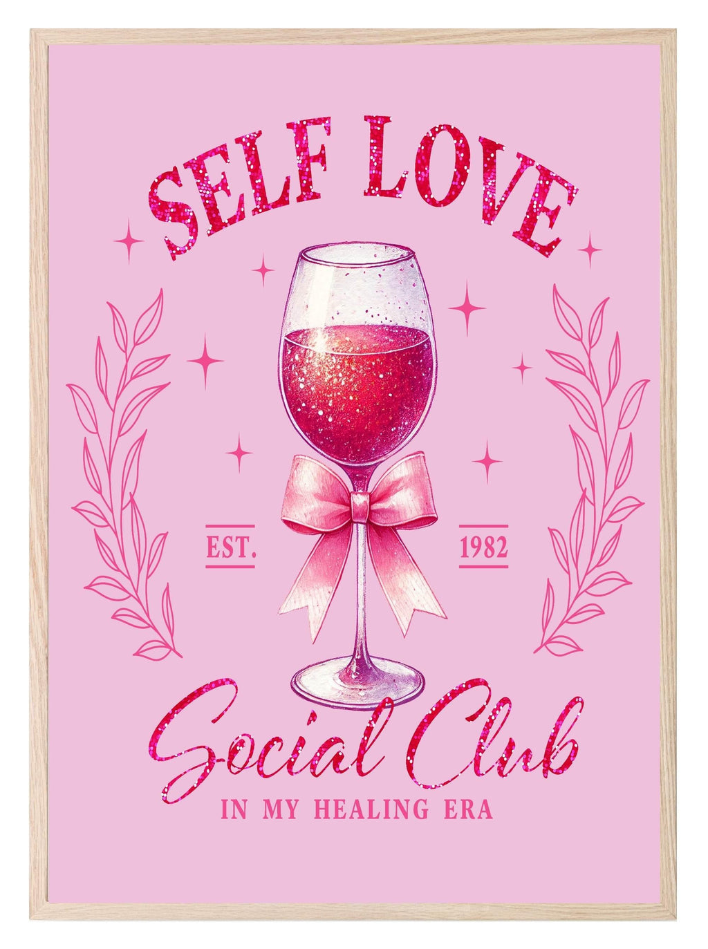 Self Love Social Club Print | In My Healing Era | Coquette Wall Art - Larosier Prints