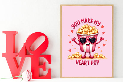 You Make My Heart Pop Print | Coquette Wall Art