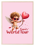 Cupid's World Tour Print | Fun Romance Wall Art - Larosier Prints