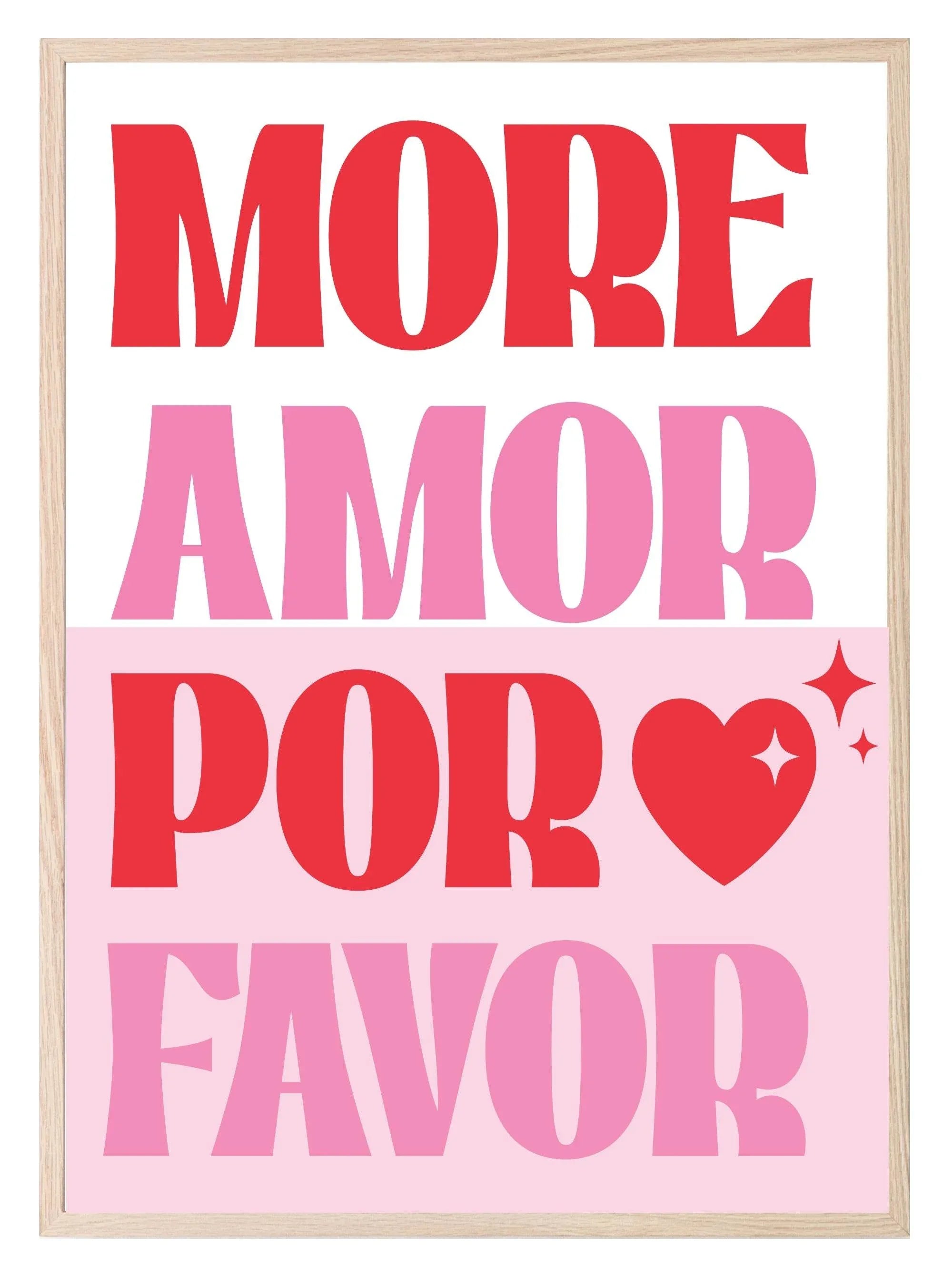 More Amor Por Favor Print | Fun Coquette Print - Larosier Prints