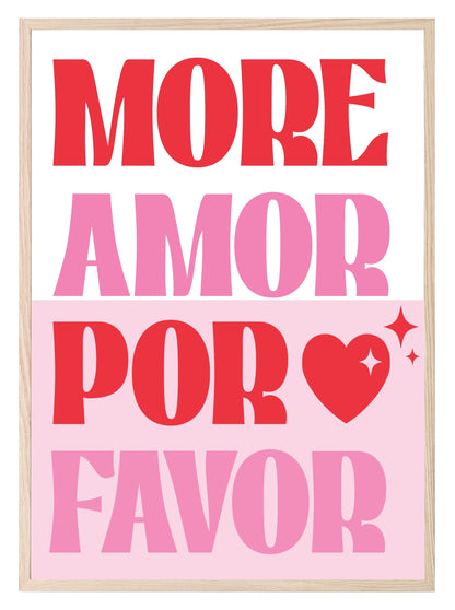 More Amor Por Favor Print | Fun Coquette Print