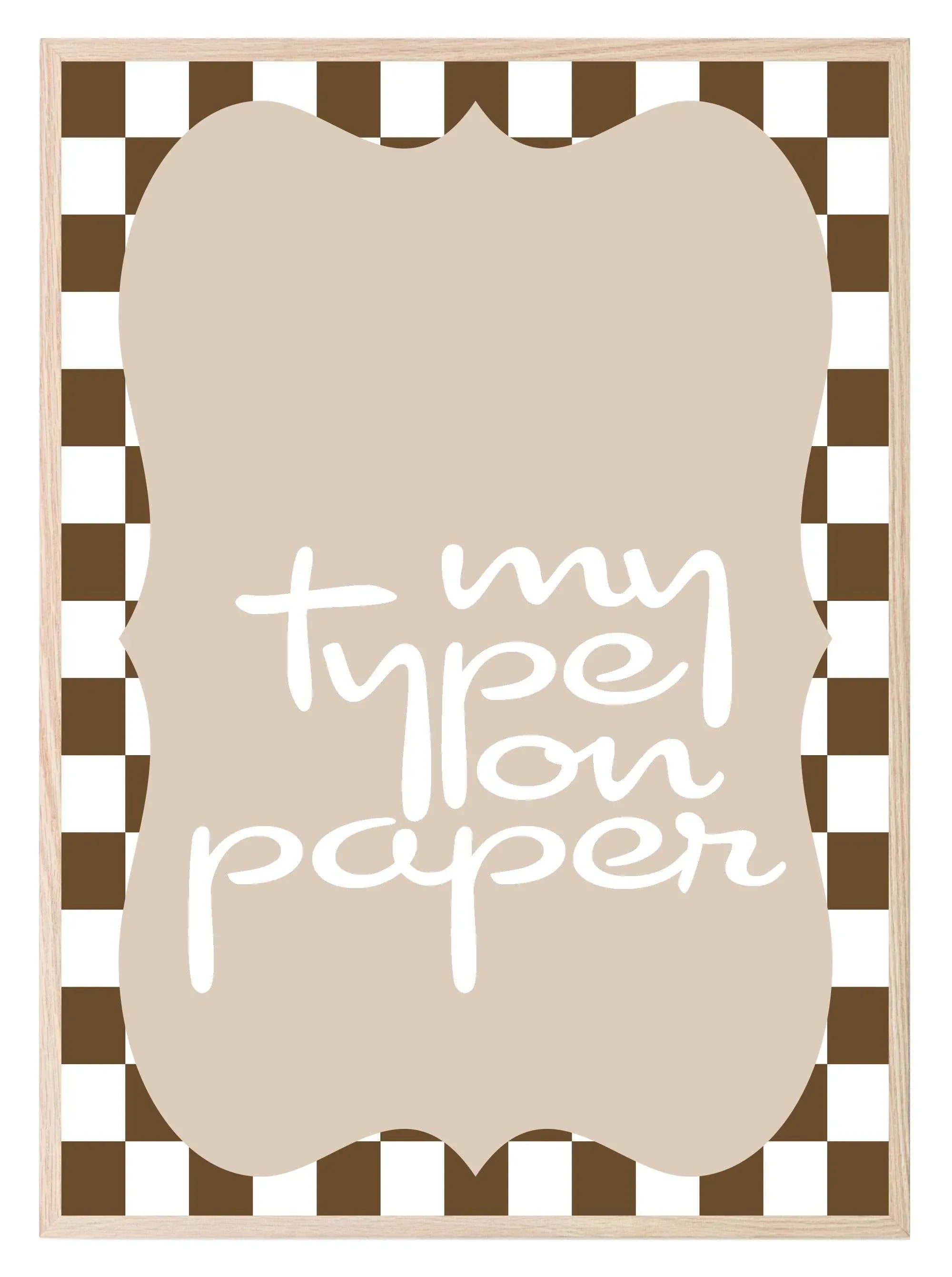 My Type On Paper Print | Romantic Wall Art - Larosier Prints