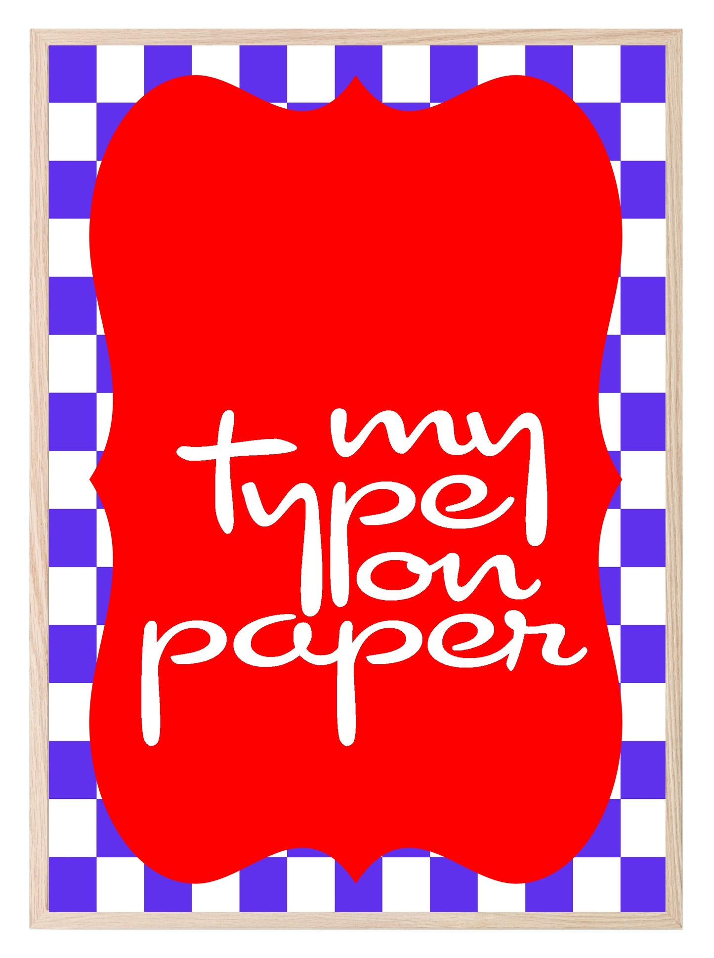 My Type On Paper Print | Romantic Wall Art Red