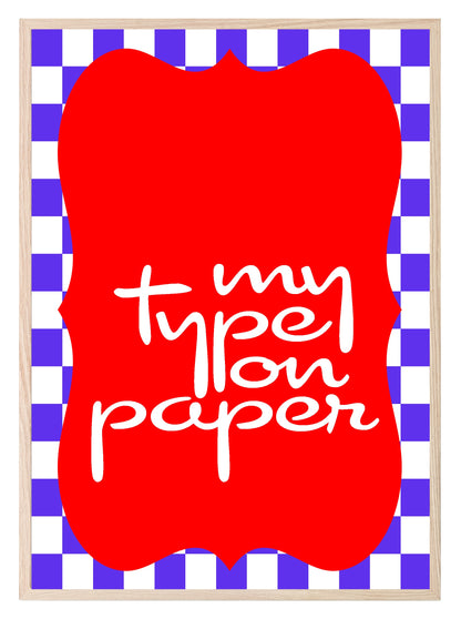 My Type On Paper Print | Romantic Wall Art Red