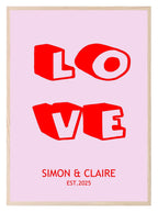 Personalised Love Print | Coquette Wall Art - Larosier Prints