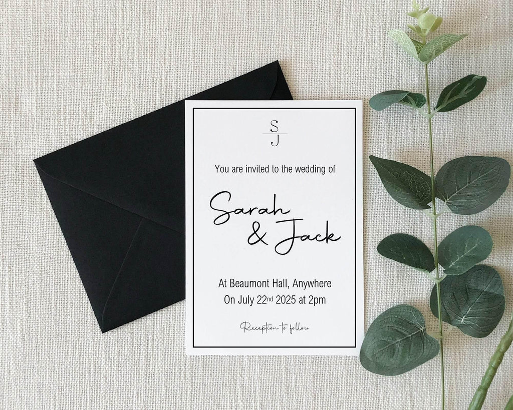 Minimalist Wedding Invitation Suite - Larosier Prints