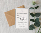Minimalist Wedding Invitation Suite - Larosier Prints