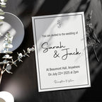 Minimalist Wedding Party Invitations & Envelopes | Pack of 10 - Larosier Prints