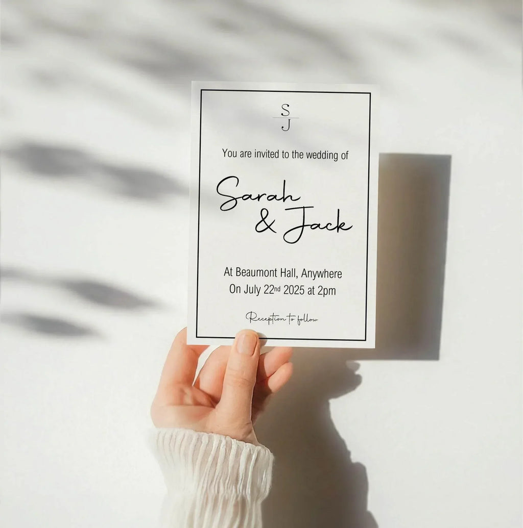 Minimalist Wedding Invitation Suite - Larosier Prints