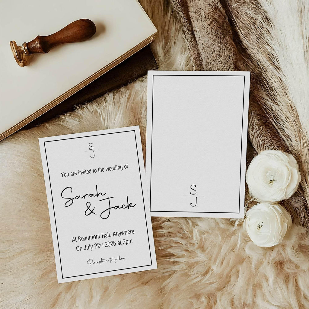 Minimalist Wedding Invitation Suite - Larosier Prints