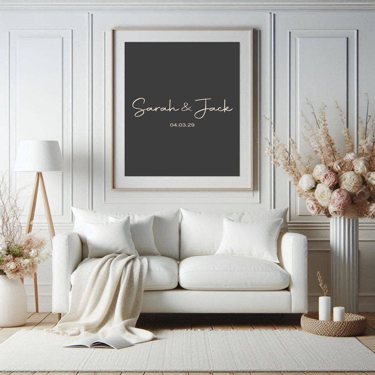 Minimalist Noir personalised Forever Print, product photo 1