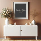 Minimalist Noir personalised Forever Print, product photo 2