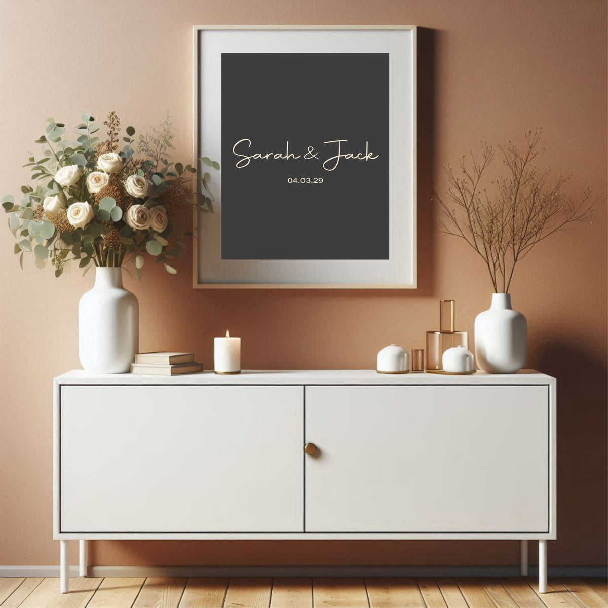 Minimalist Noir personalised Forever Print, product photo 2
