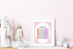Pink Bow Counting To 100 Poster | Educational Wall Art