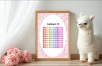 Pink Bow Counting To 100 Poster | Educational Wall Art
