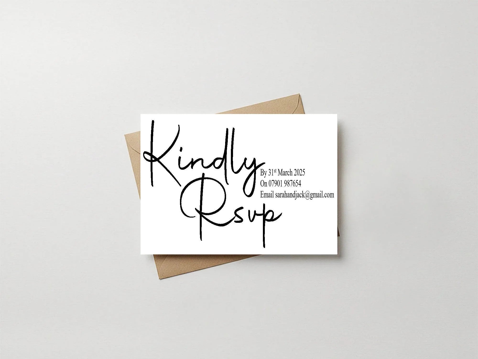 Minimalist RSVP Wedding Party Cards | Pack of 10 | A6 - Larosier Prints